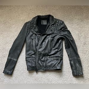 Allsaints Cargo biker leather jacket xs